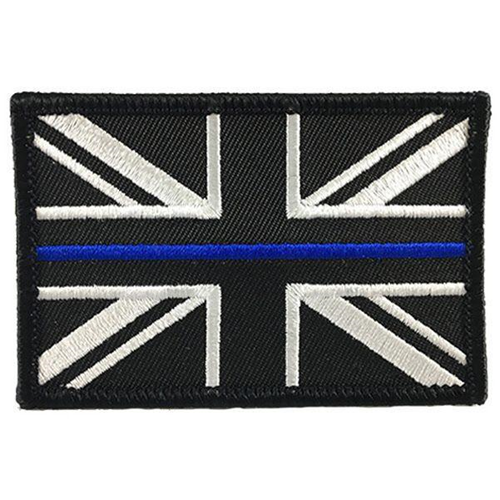Uk Thin Blue Line Patch, 2 X 3 Inches, Sew On