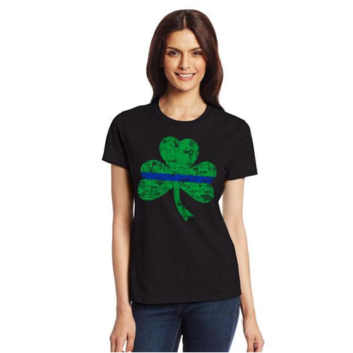 Women's T-Shirt - Shamrock Thin Blue Line