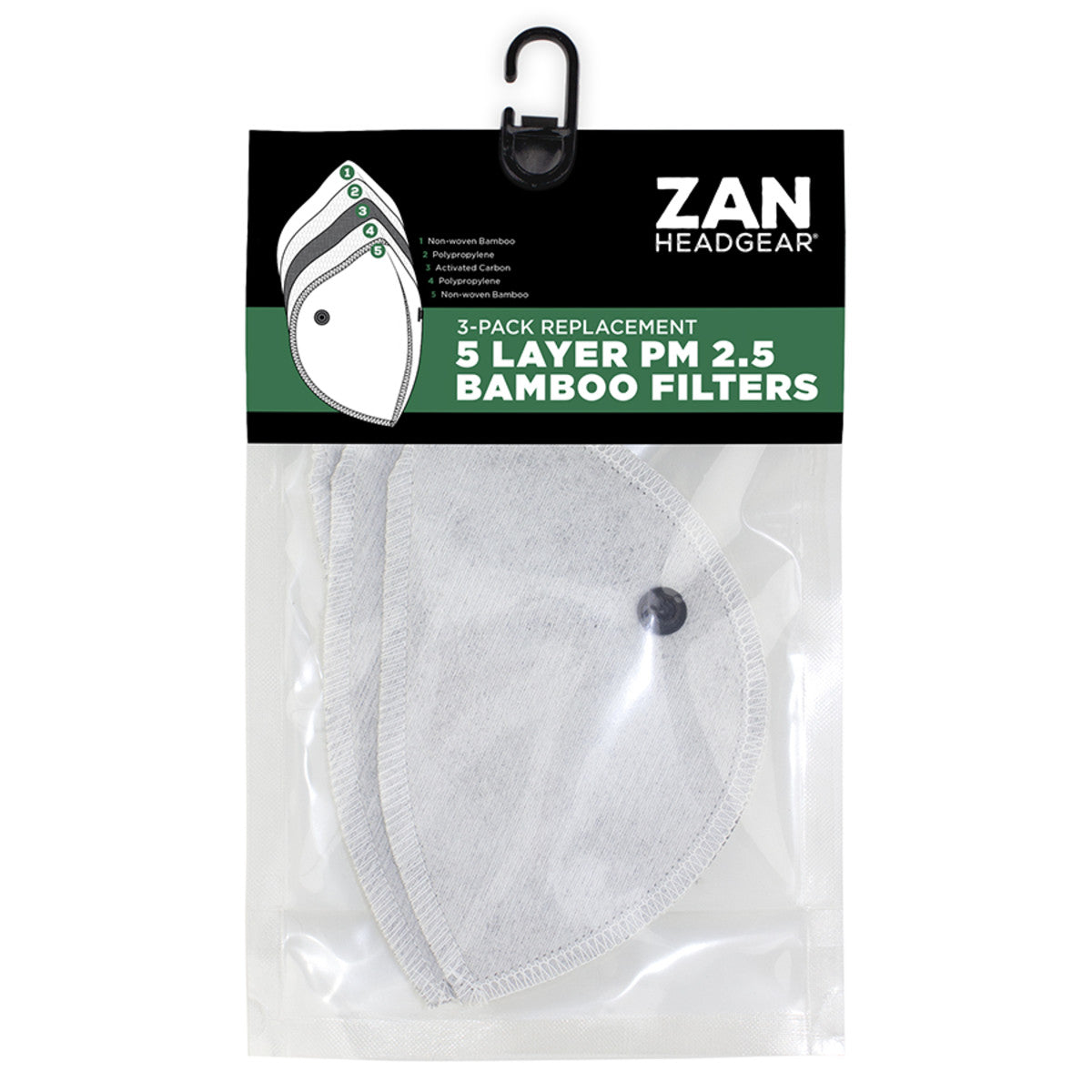 Neo-x Bamboo Removable Pm2.5 Filter 3 Pack
