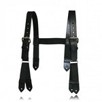 Boston Leather Firefighter’s H-Back Suspenders, Button Attachment