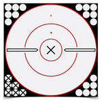 Shoot-n-c 12 Inch White / Black X Bull's-eye, 5 Targets - 120 Pasters