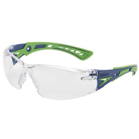 Rush+ Safety Spectacles Pc Clear Platinum Pc Tpr Rimless