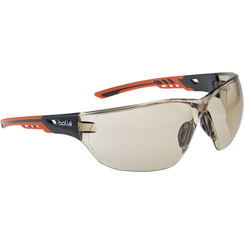 Ness+ Safety Spectacles Pc Csp Brown Platinum Pc Tpr Rimless