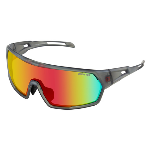 Speed Sunglasses - Matte Clear/gray Framew/ Smoked Crimson Mirror Lens