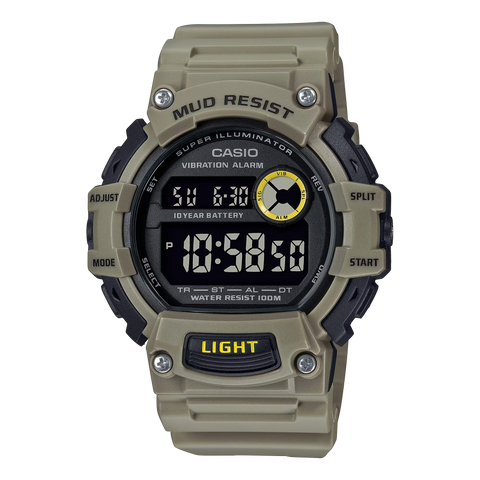 Mud-Resistant Digital Watch w/ Vibration Alarm