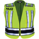Flying Cross Pro Series Hi-Vis Safety Vest w/ Navy Band & POLICE Lettering - LAPD Navy