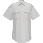 Flying Cross Duro Poplin Short Sleeve Shirt w/ Sewn-In Creases