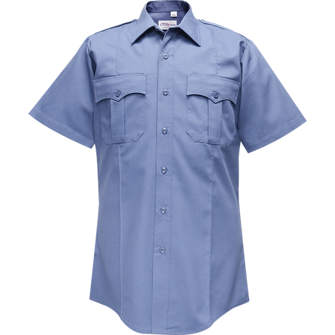 Flying Cross Duro Poplin Short Sleeve Shirt w/ Sewn-In Creases