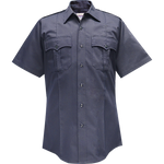Flying Cross Duro Poplin Short Sleeve Shirt w/ Sewn-In Creases