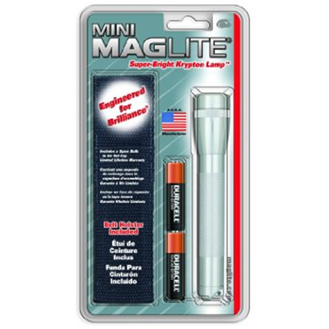 Maglite M2A Mini Mag 2 AA-Cell Incandescent Flashlight w/Holster