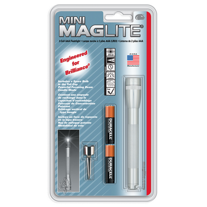 Maglite SP22 Mini Maglite 2 AAA-Cell Flashlight w/ Pocket Clip