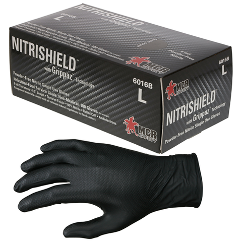 Black 6 Mil Texture Nitrile PF Disp