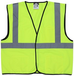 MCR Safety Class 2 Solid Lime Safety Vest