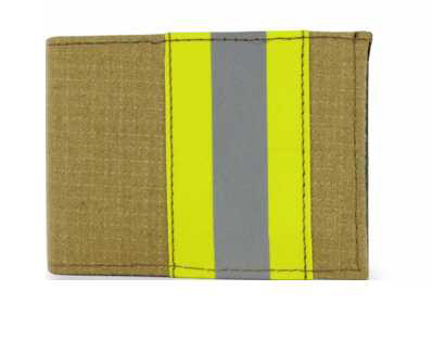 Perfect Fit Firefighter Gold Matrix Bifold CC Wallet - 3.50''x4.50''