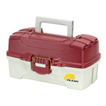 1 Tray Tackle Box W/ Dual Top Access Red Metallic/off White