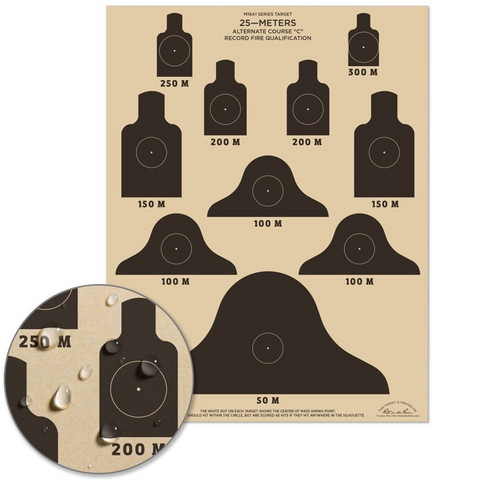 Rite in the rain 25 Meter Slow Fire Qualification Target (17'' X 22'')