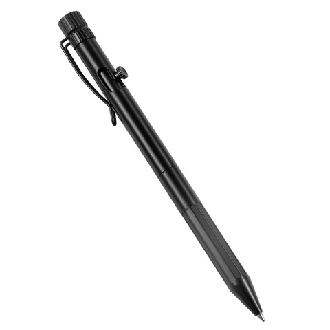 Bolt-action Pen - Black W/ Black Ink