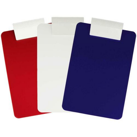 Antimicrobial Plastic Clipboard - Letter/a4 Size - Red/white/blue 3-pack