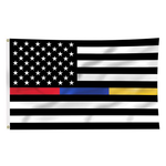 Thin Blue Line Flag with Grommets, 3 x 5 Ft