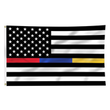 Thin Blue Line Flag with Grommets, 3 x 5 Ft