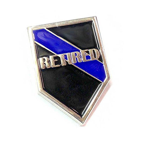 Heart Pin - Thin Blue Line, Individual