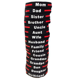 Personalized - Thin Red Line Silicone Bracelet, Son, 8 Inch