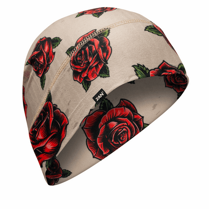 Zan Helmet Liner/beanie Sportflex Series Tattoo Roses