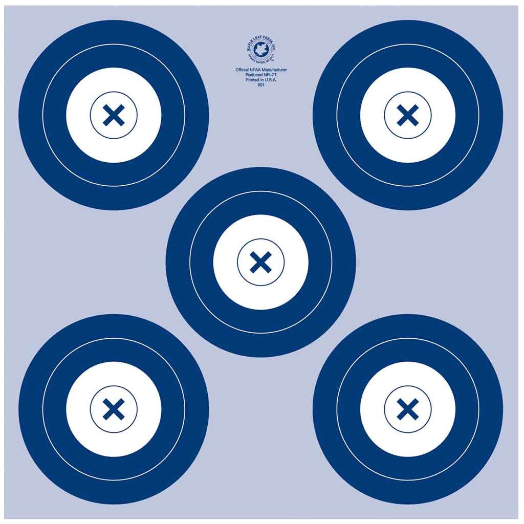 Maple Leaf Nfaa Indoor Target 5 Spot Target 25 Pk.
