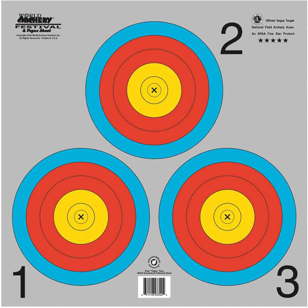 Maple Leaf Nfaa Indoor Vegas 3-spot Target 25 Pk.