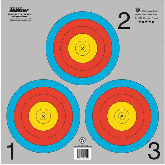 Maple Leaf Nfaa Indoor Vegas 3-spot Target 25 Pk.