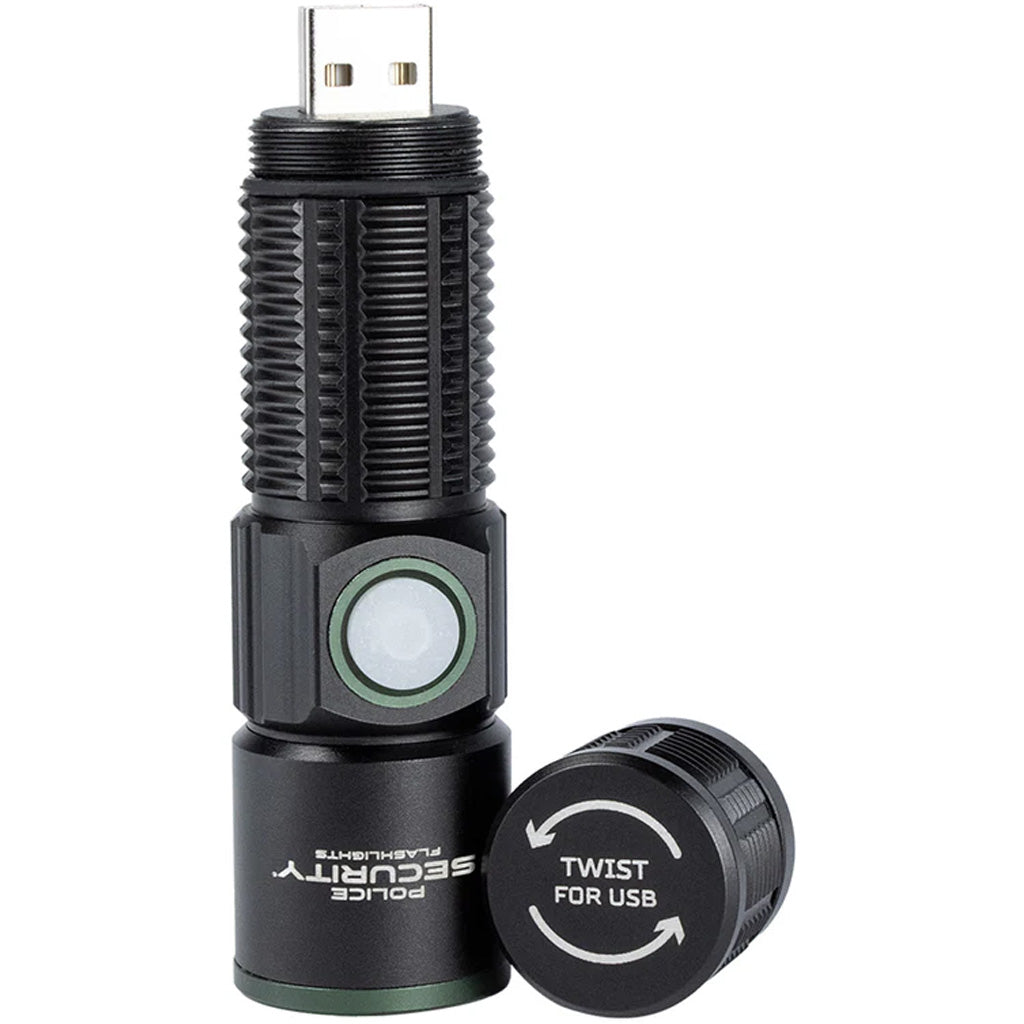 Police Security Usb Flashlight 550 Lumens