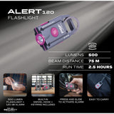 Police Security Alert 120 Personal Alarm Light 500 Lumens