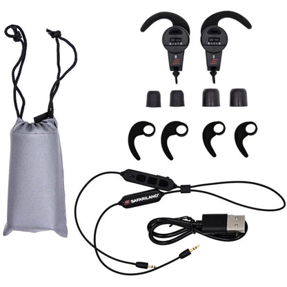 Safariland Pro Impulse In Ear Hearing Protection Rechargeable Bluetooth Black