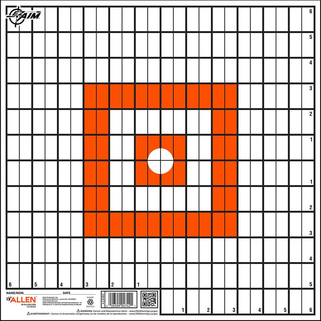 Ezaim Grid Paper Targets 12x12 12 Pk.