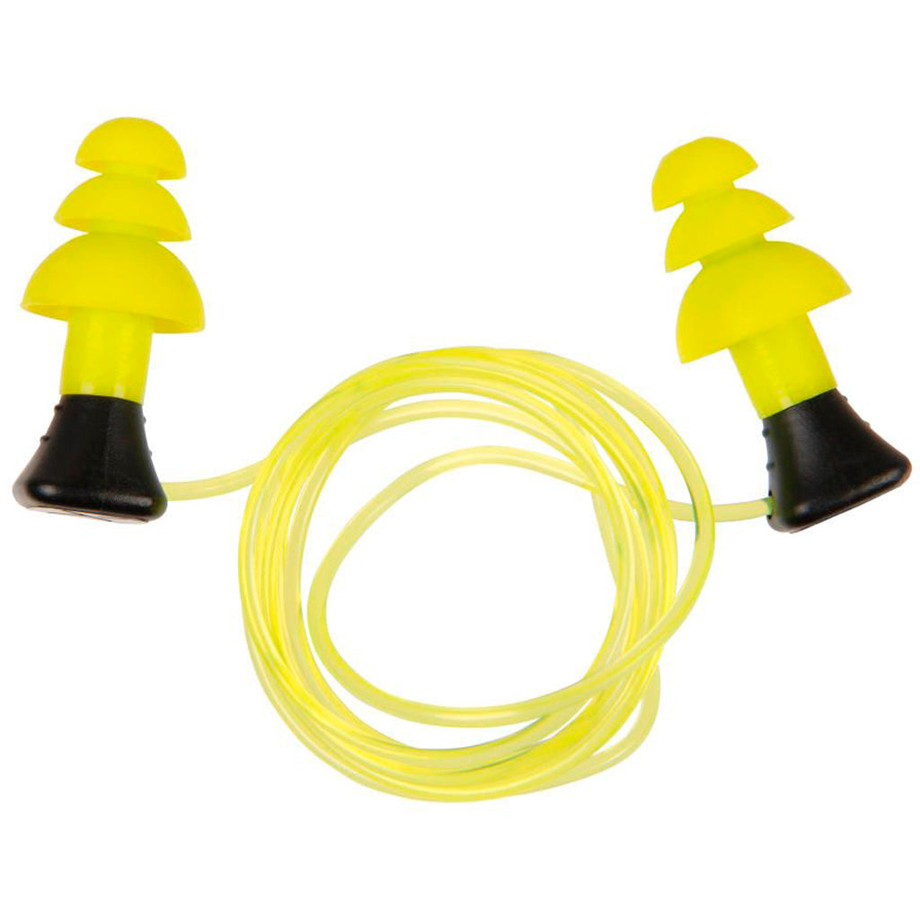 Ultrx Tethered Silicone Ear Plugs Yellow 3 Pr.