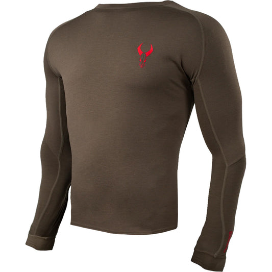 Badlands Pecora Lightweight Merino Crew Mud Small