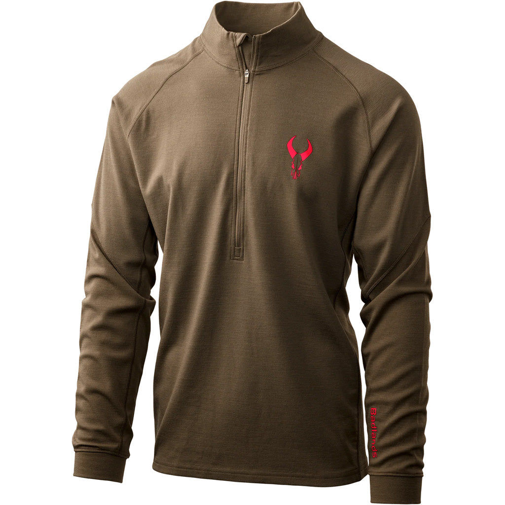Badlands Pecora Heavyweight Merino 1/4 Zip Mud 2x-large