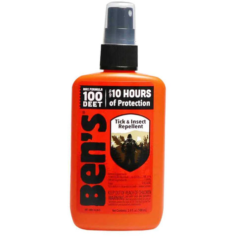 Ben's 100 Tick & Insect Repellent 3.4 Oz. Pump Spray, 98pct Deet
