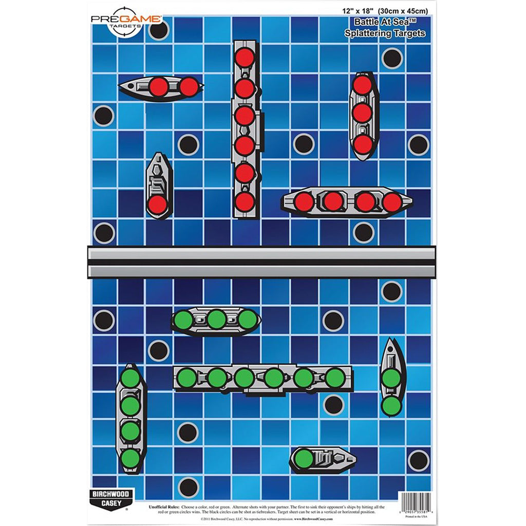 Birchwood Casey Pregame Splattering Target Battle At Sea 12x18 In. 8 Pk.