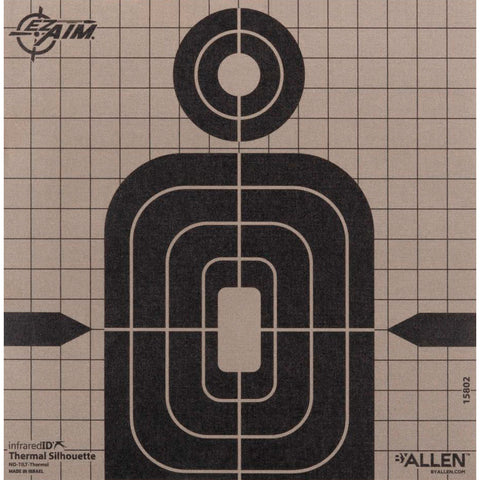 Ez Aim Adhesive Thermal Silhouette Target 8in