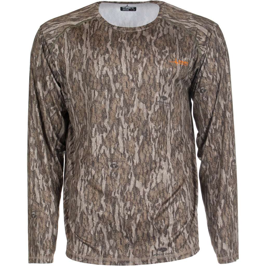 Habit Men's Siesta Cape Long Sleeve Perf Tee 2xl-mossy Oak New Bottomland