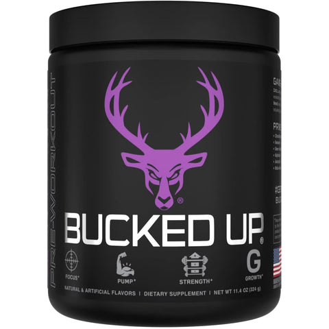 Bucked Up Pre-workout Grape Gainz 30 Serving Tub