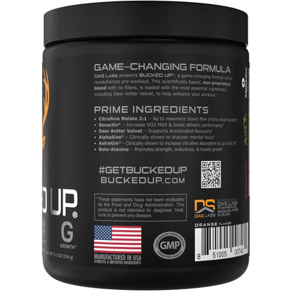 Bucked Up Pre-workout Killa Oj 30 Serving Tub