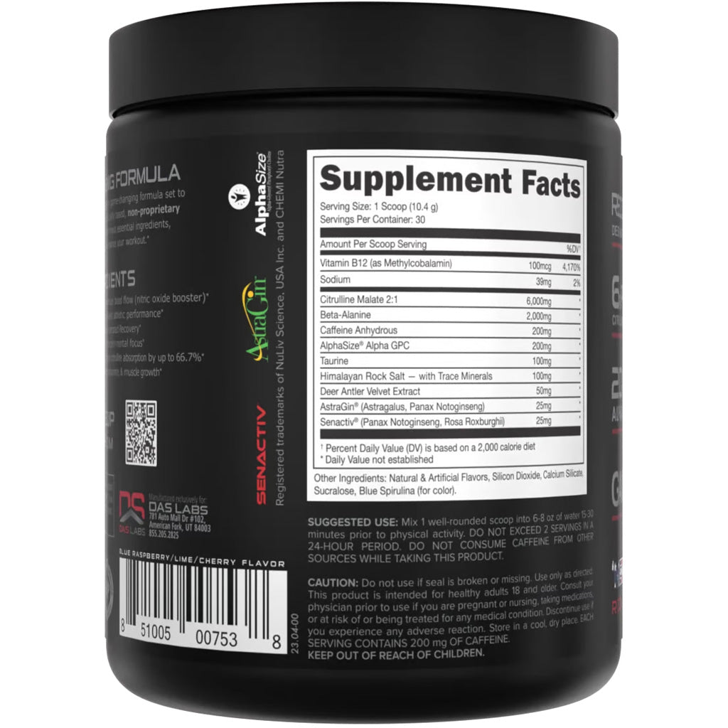 Bucked Up Pre-workout Rocket Pop 30 Serving Tub