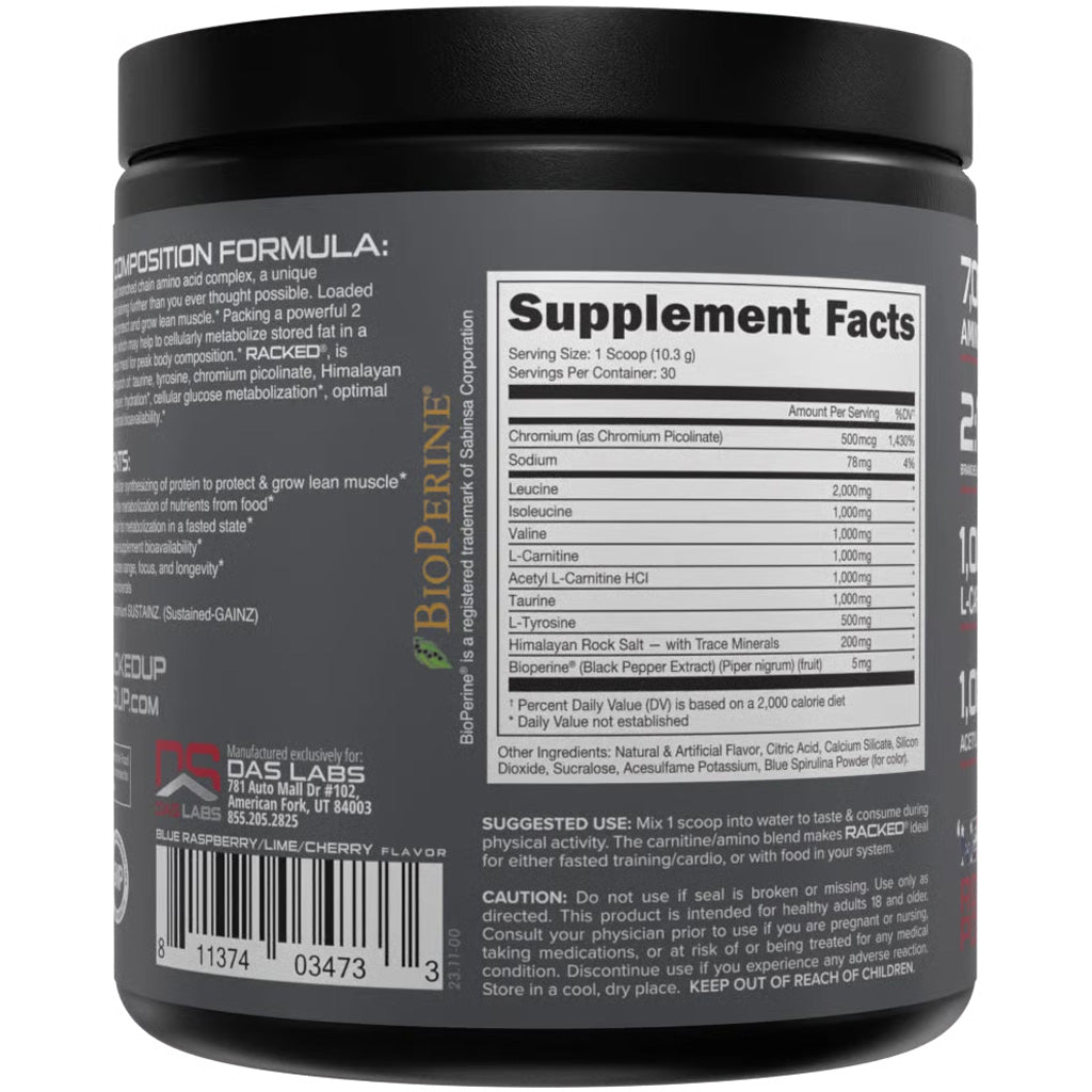 Bucked Up Racked Bcaa Rocket Pop 30 Serving Tub