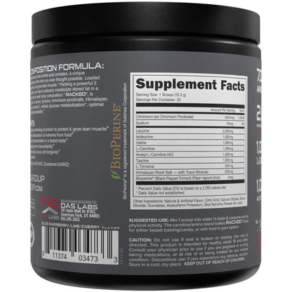 Bucked Up Racked Bcaa Rocket Pop 30 Serving Tub