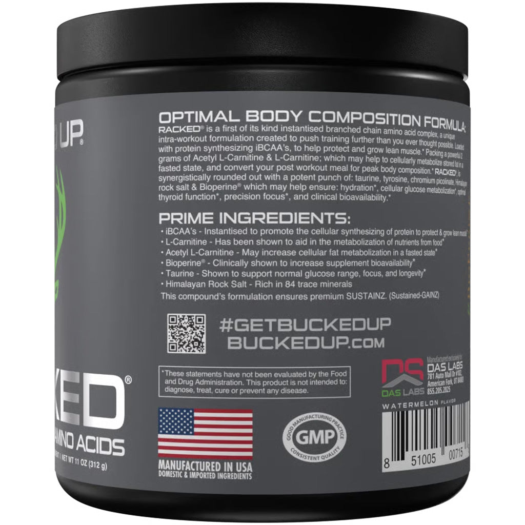 Bucked Up Racked Bcaa Watermelon 30 Serving Tub
