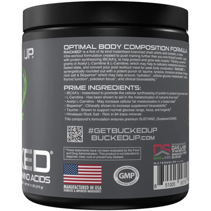 Bucked Up Racked Bcaa Watermelon 30 Serving Tub