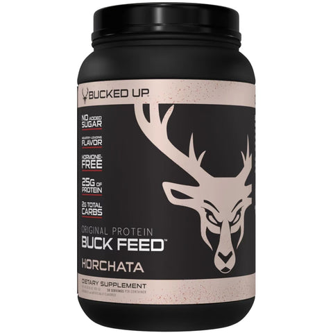 Bucked Up Buck Feed Protein Horchata 30 Serving Tub