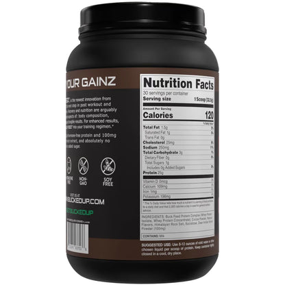 Bucked Up Buck Feed Protein Chocolate Mint 30 Serving Tub